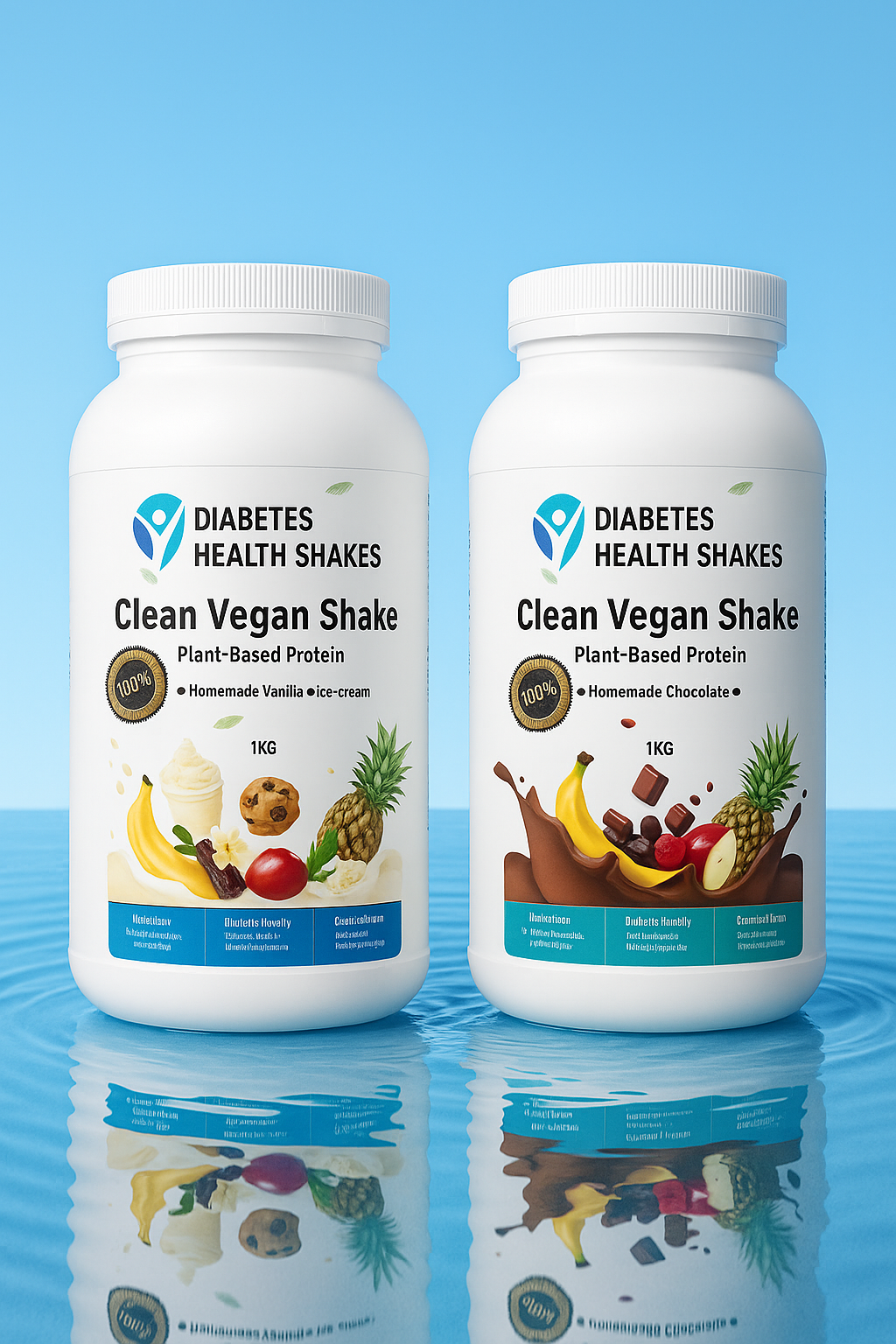 Clean Vegan Shake - Twin Pack – Diabetes Health Shakes Clean Vegan Shake - Twin Pack – Diabetes Health Shakes